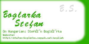 boglarka stefan business card